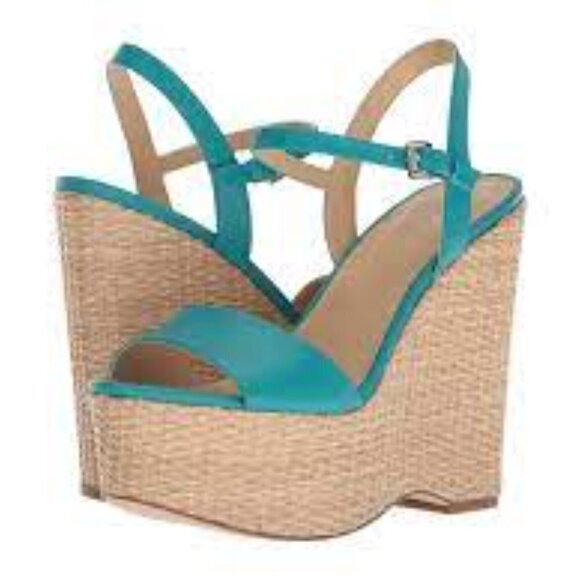 Michael Kors Fisher Wedge Sandals Women Size 8.5 - Picture 1 of 9